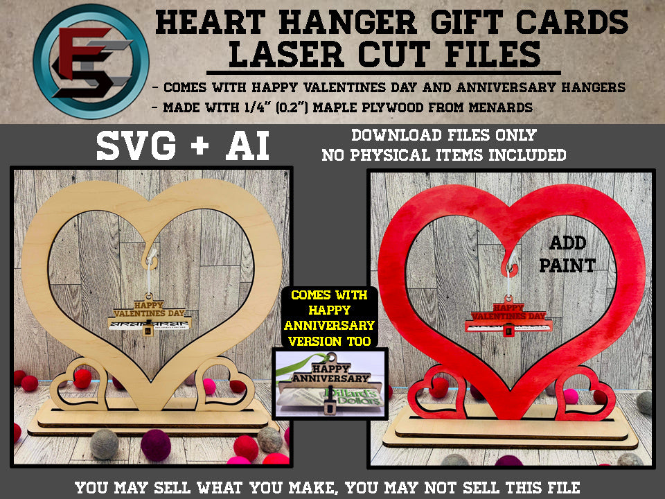 Heart Hanger Gift Cards