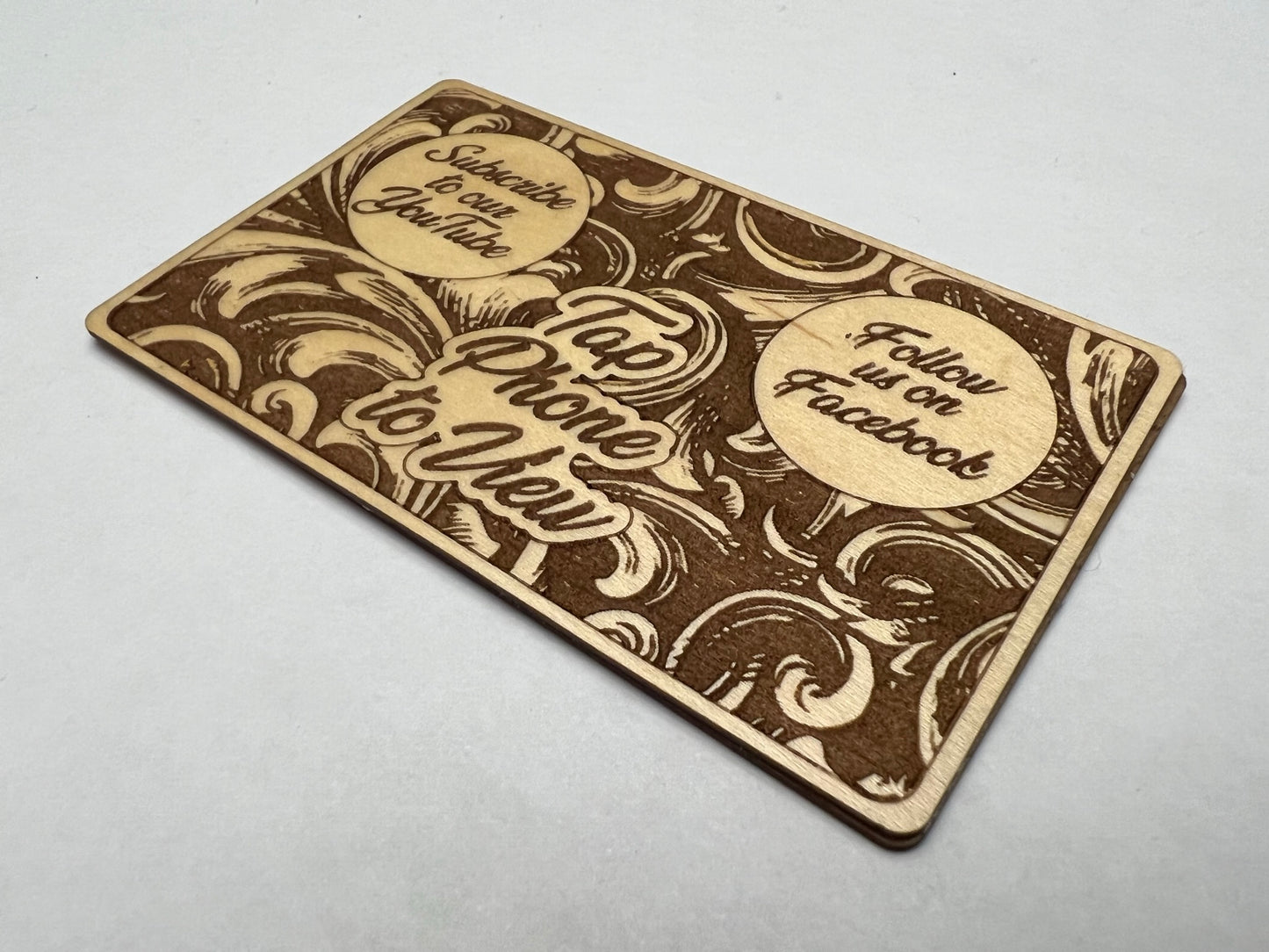 Wooden NFC Business Card Template