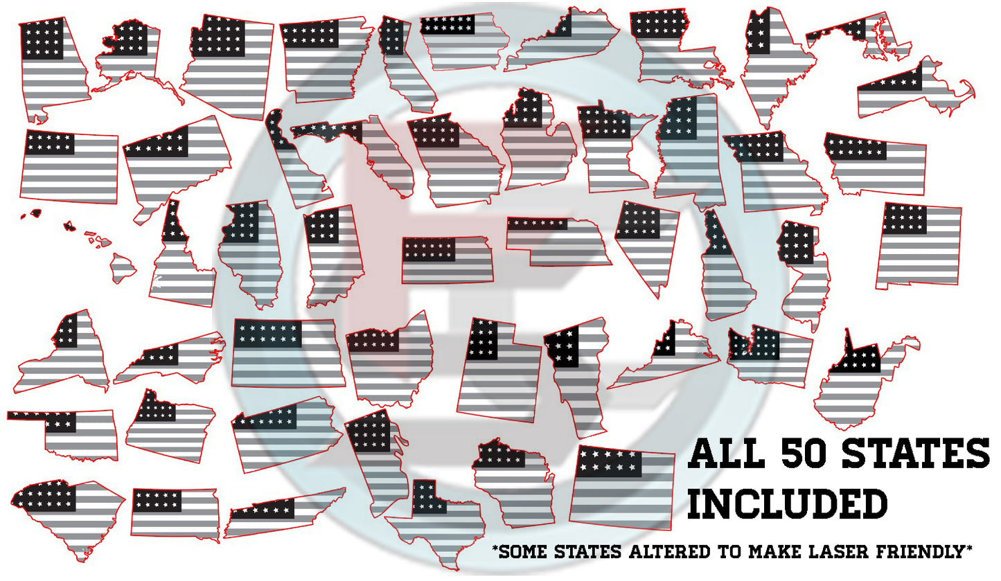50 States flag overlays