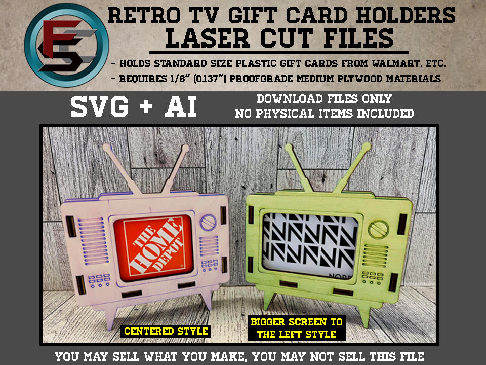 Retro TV Gift Card Holder