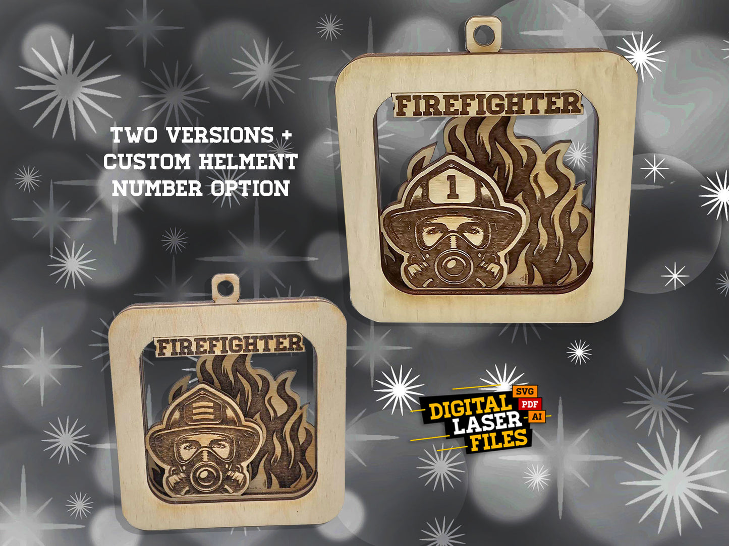 3d Firefighter Ornament