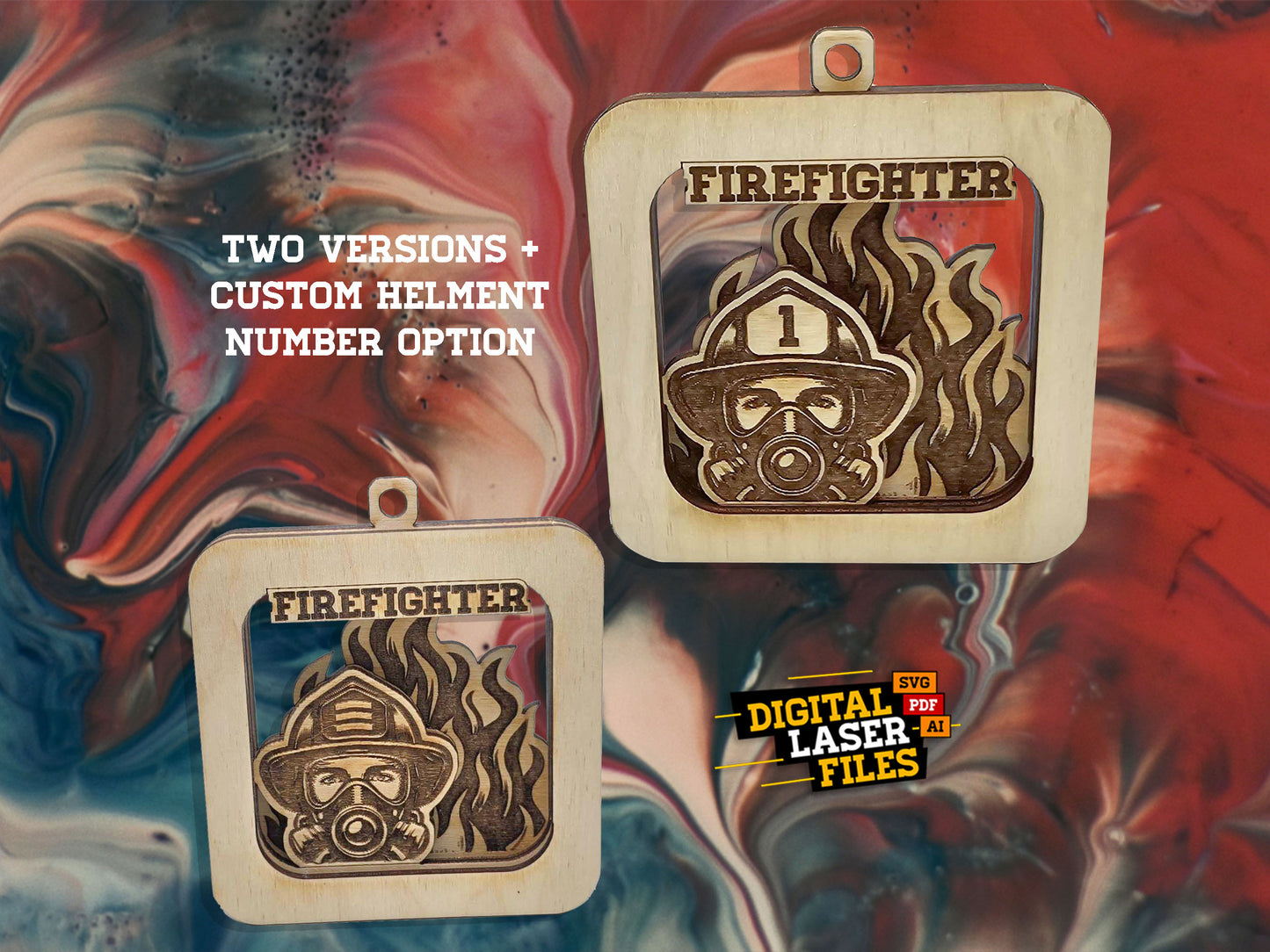 3d Firefighter Ornament