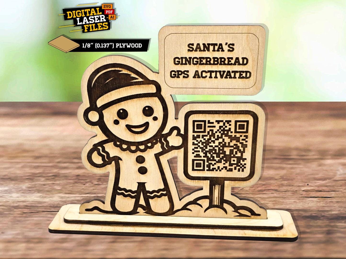 Gingerbread Man - Santa Tracker Display