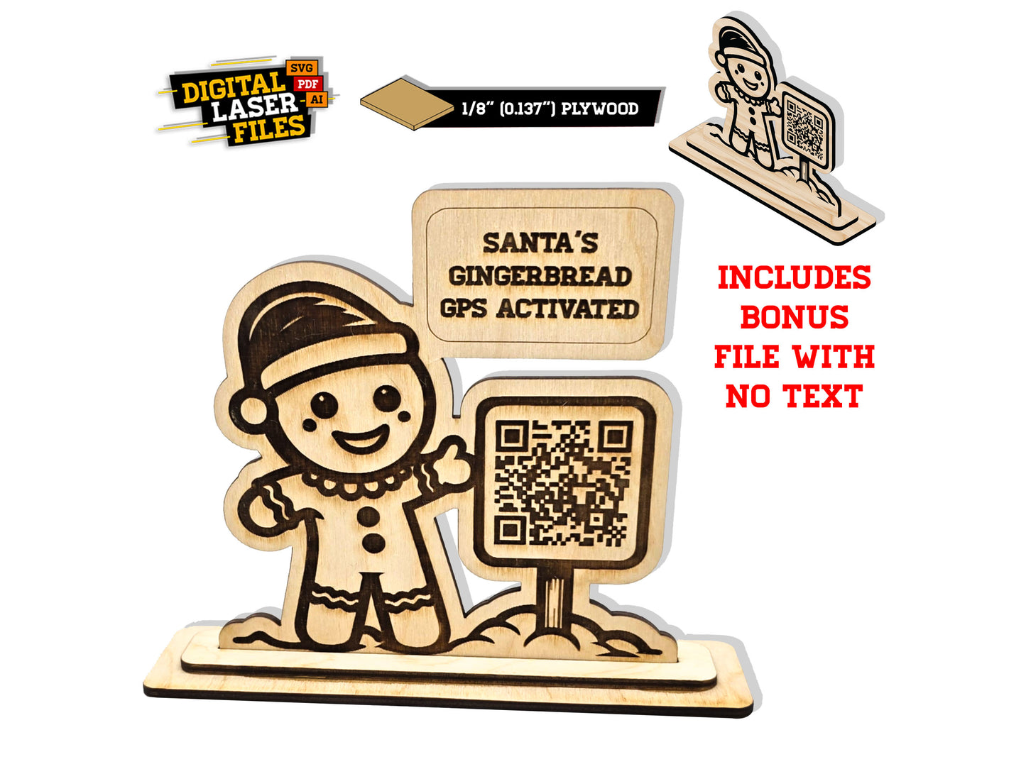 Gingerbread Man - Santa Tracker Display