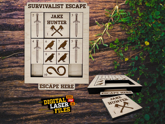 Survivalist Escape Slide Puzzle Game
