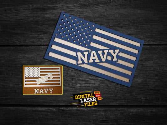 Layered Navy Flag