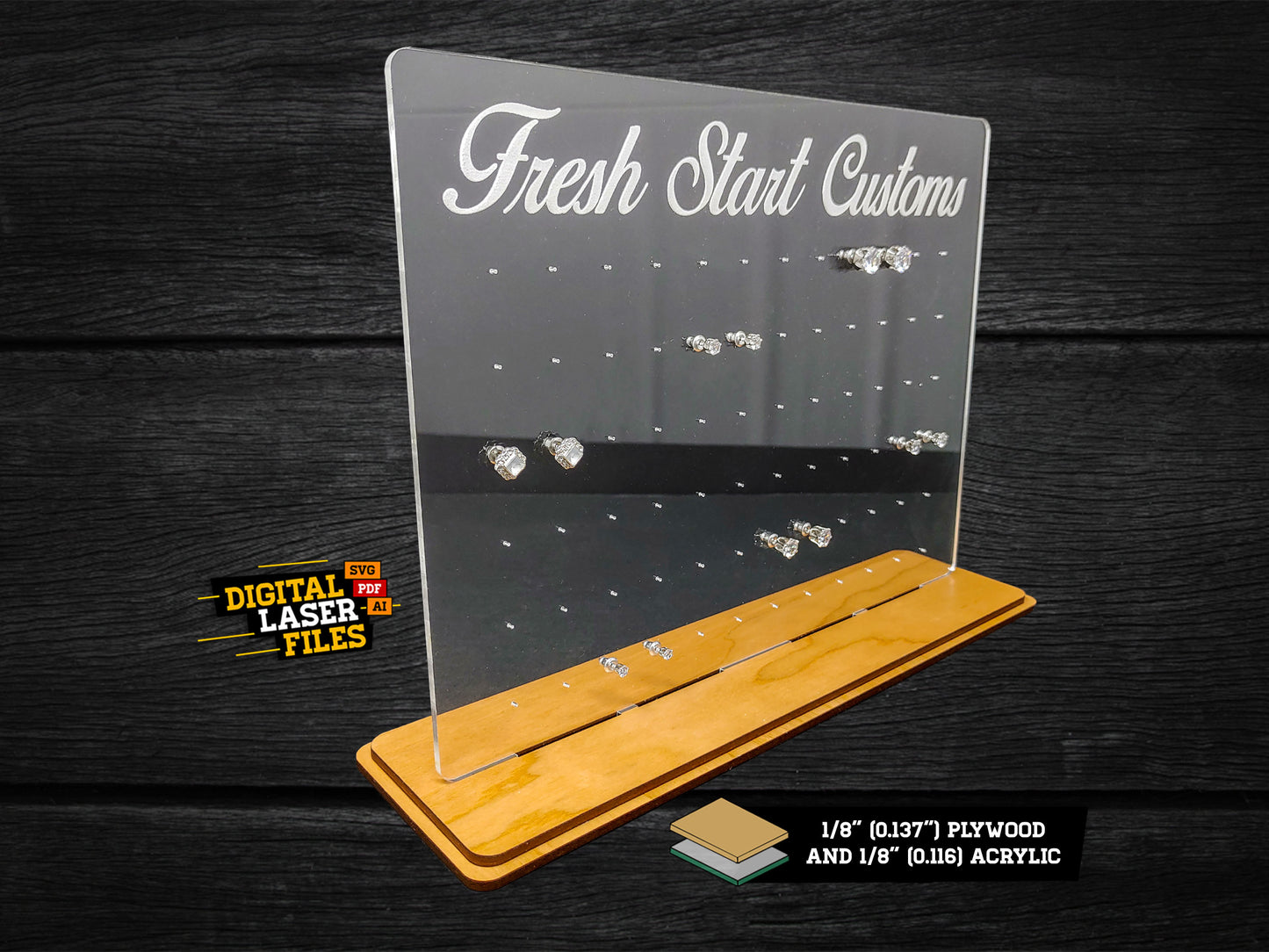 Rectangle Earring Stud Stand