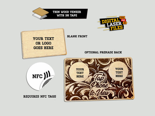 Wooden NFC Business Card Template