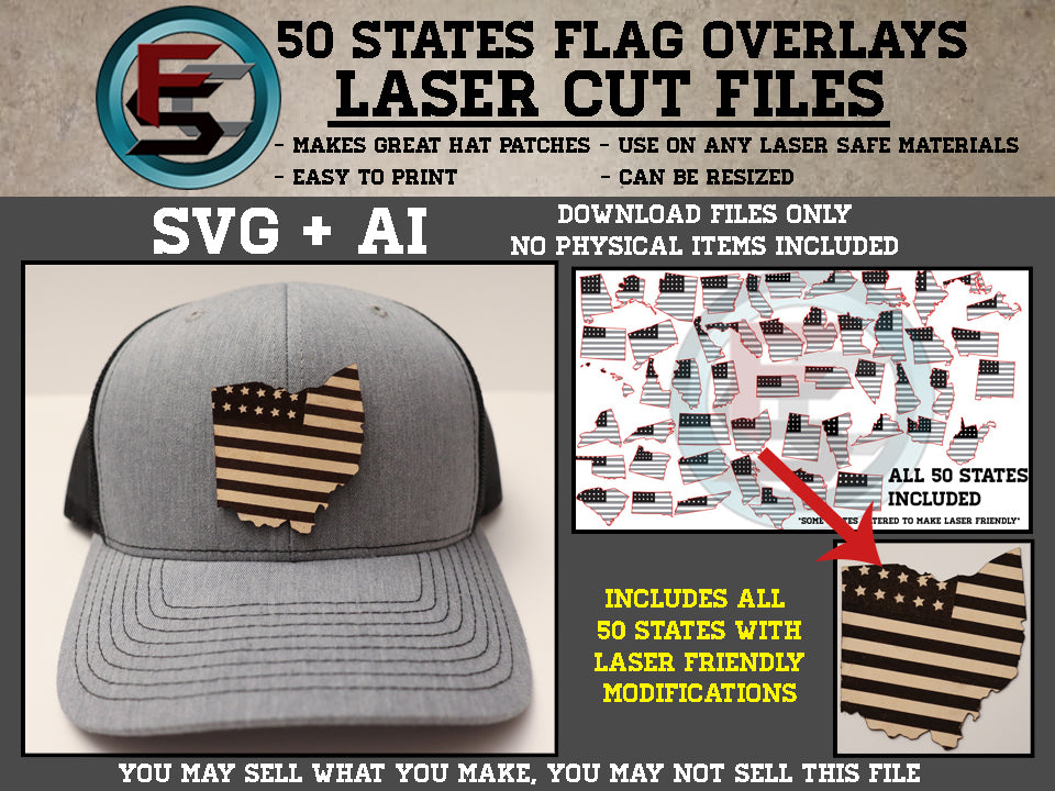 50 States flag overlays