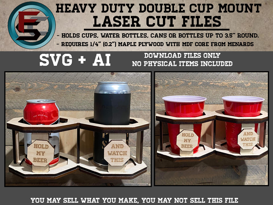 Heavy Duty Double Cup Mount