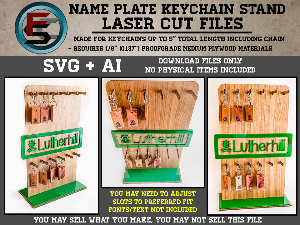 Name Plate Keychain Stand