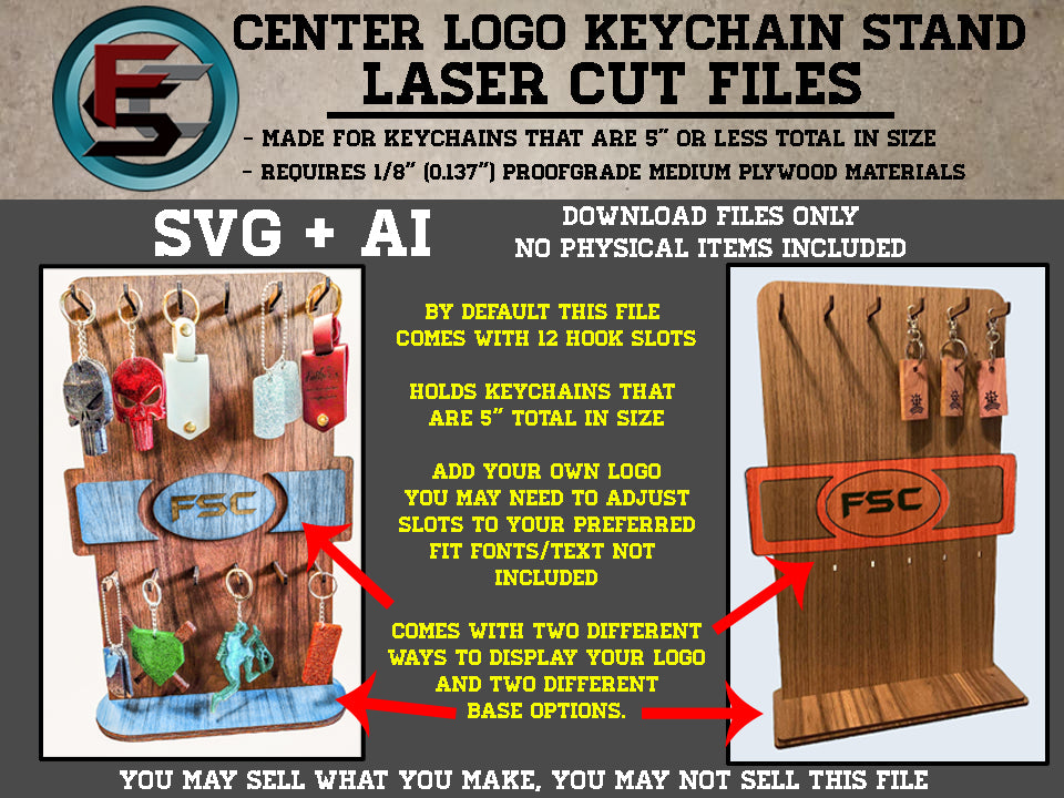 Center Logo Keychain Stand