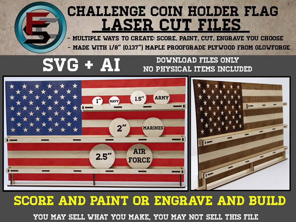 Challenge Coin Flag Holder