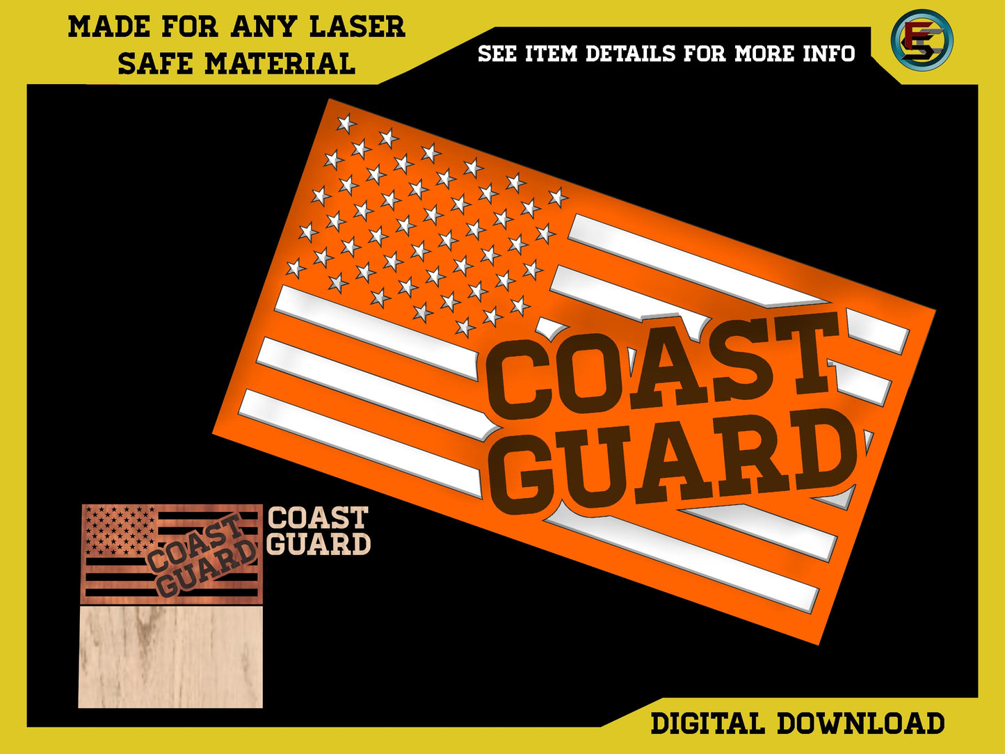 Layered Coast Guard Flag