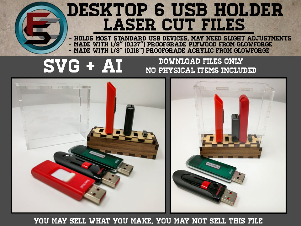 Desktop 6 USB Holder