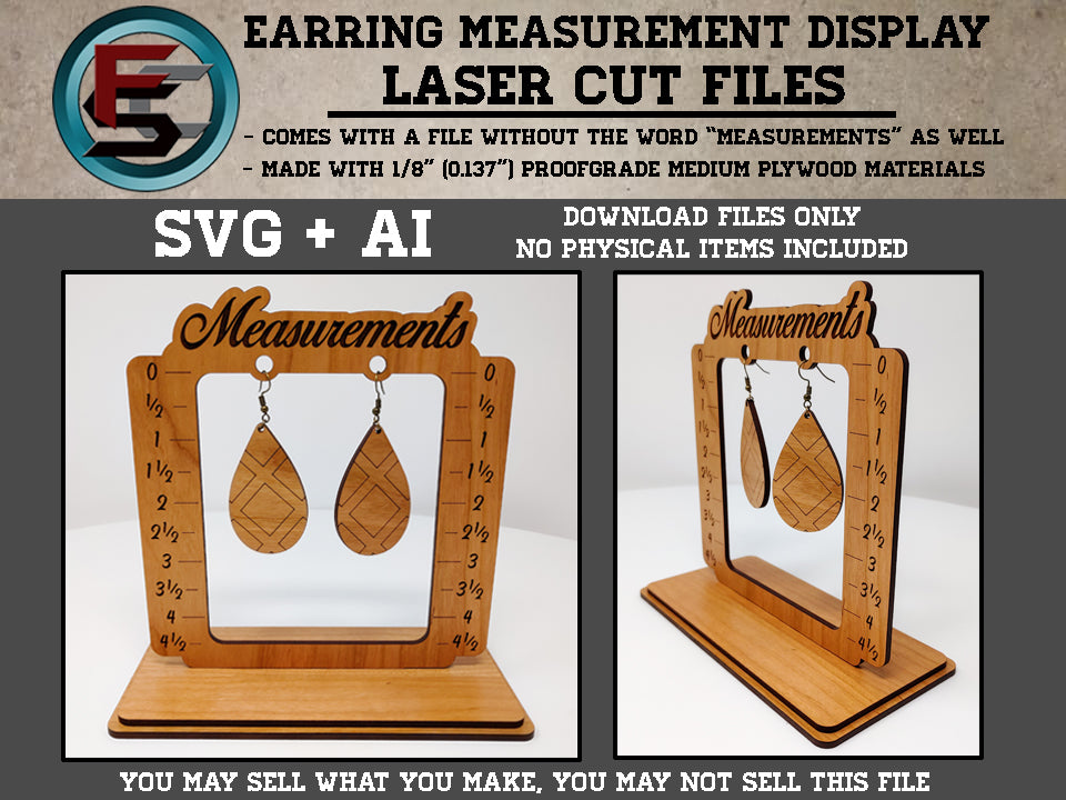 Earring Measurement Display