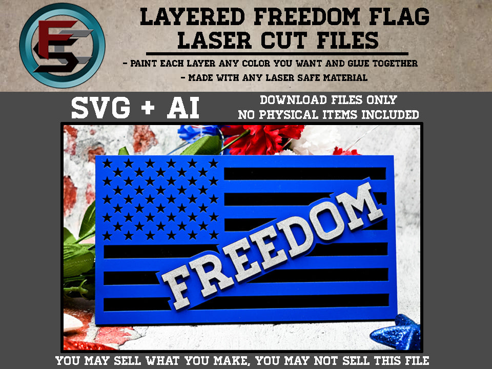 Layered Freedom Flag