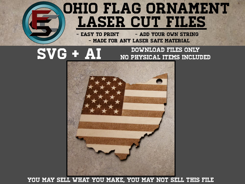 Ohio Flag Ornament
