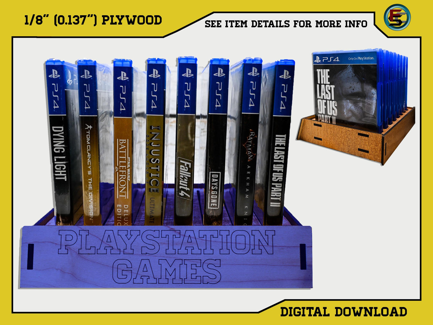 Display Stand for PlayStation Game Boxes