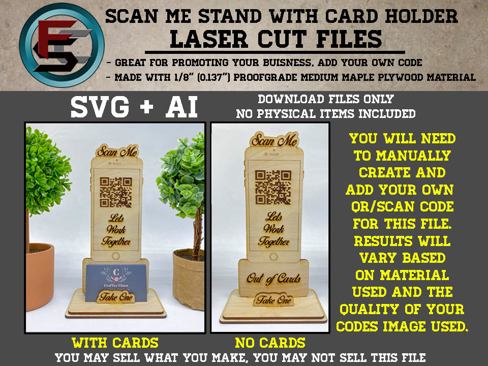 Scan Me Stand with card holder