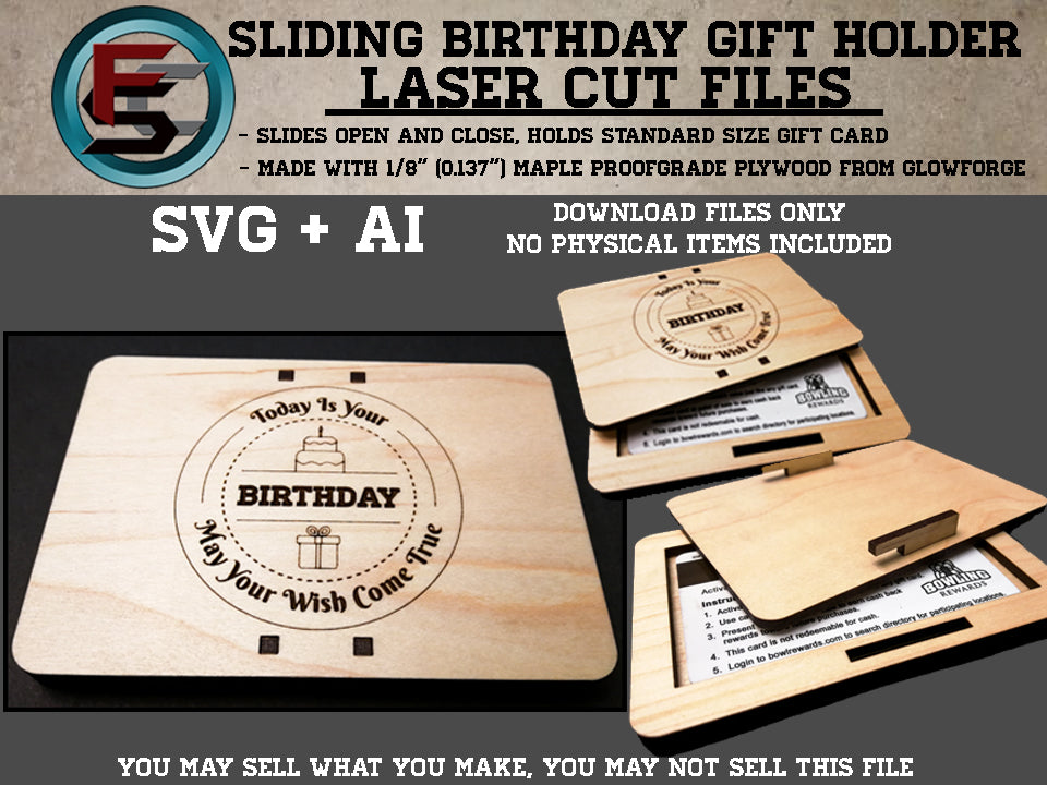 Sliding Birthday Gift Holder