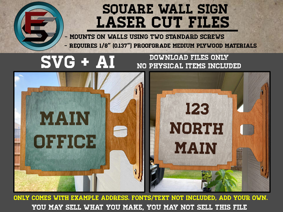 Square Wall Sign